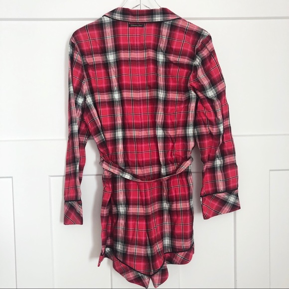 ❌SOLD❌Victoria’s Secret Plaid Pajama Shorts Romper - Picture 4 of 6